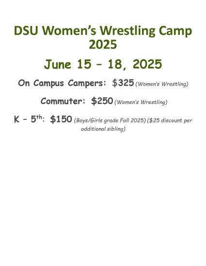 Picture of DSU Women's Wrestling Camp 2025