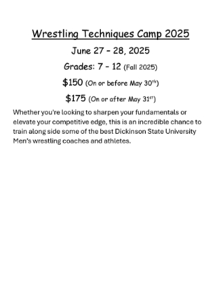 Picture of Men's Wrestling Camp 2025